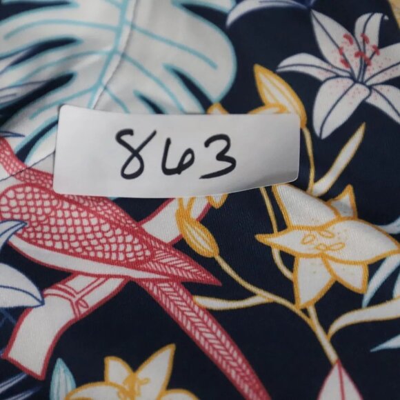 Izod Golf Polo Shirt Men 2XL Multicolor Tropical Print Dark Wash Spread Collared - Picture 9 of 9